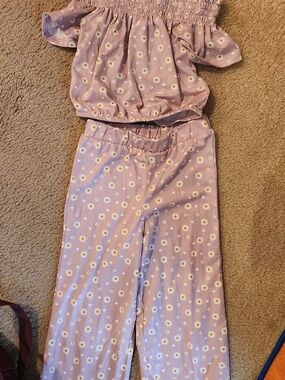 Kids Daisy Print Pink Set